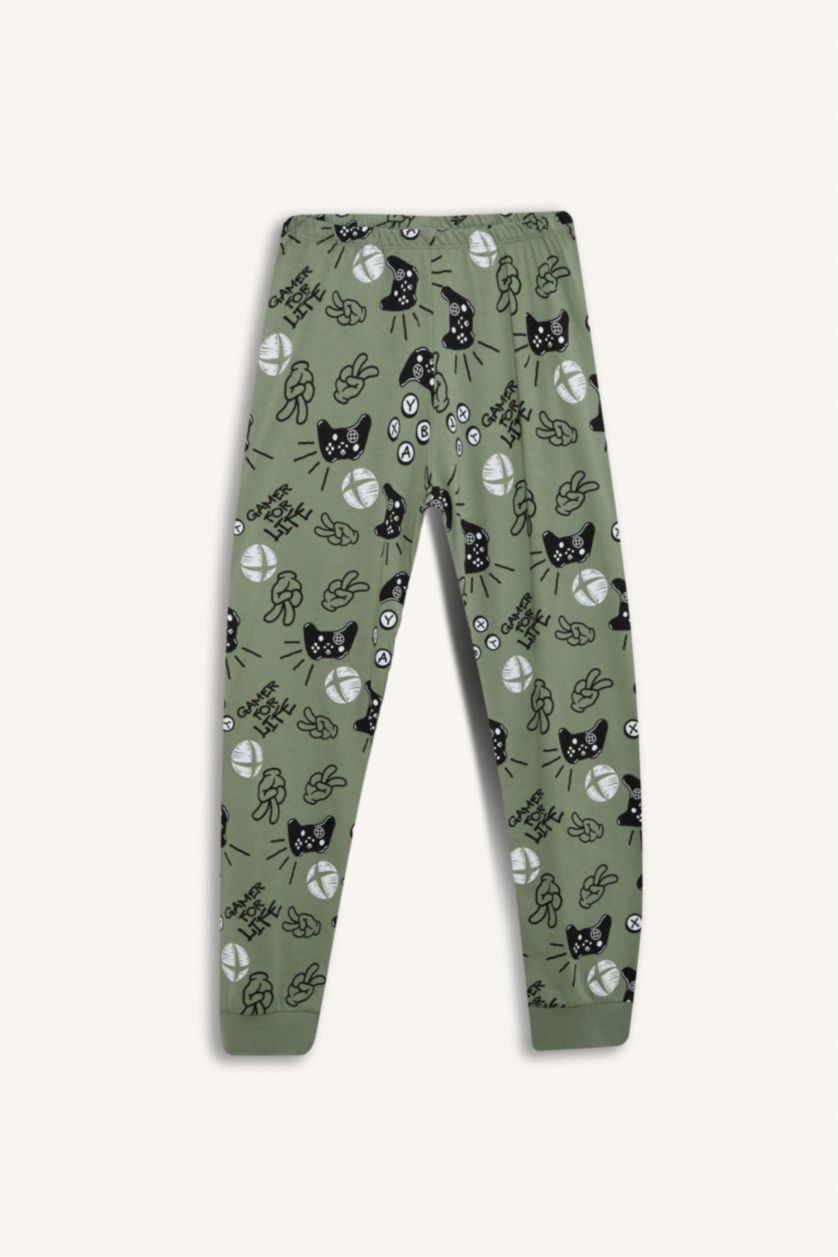 GARÇONS Vert Clair Pyjama imprimé Xbox Top à manches longues et pantalon pour garçon