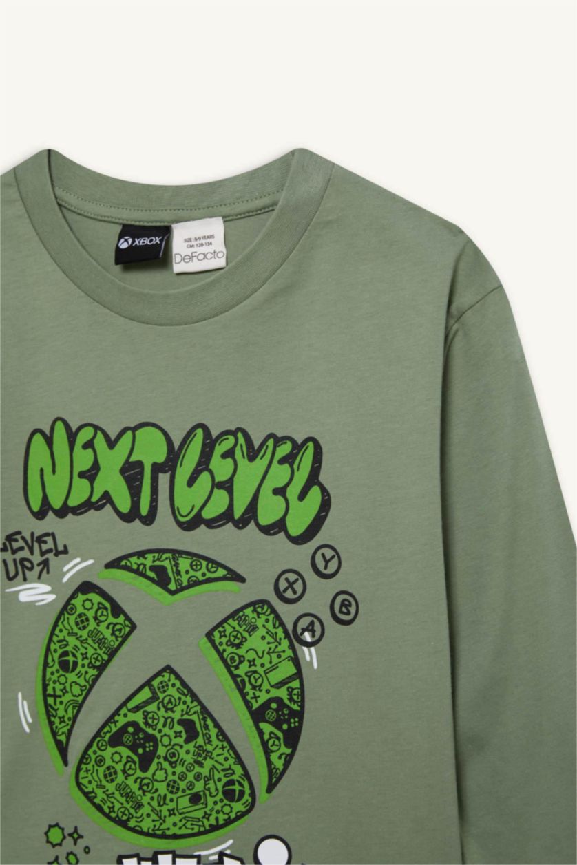 GARÇONS Vert Clair Pyjama imprimé Xbox Top à manches longues et pantalon pour garçon