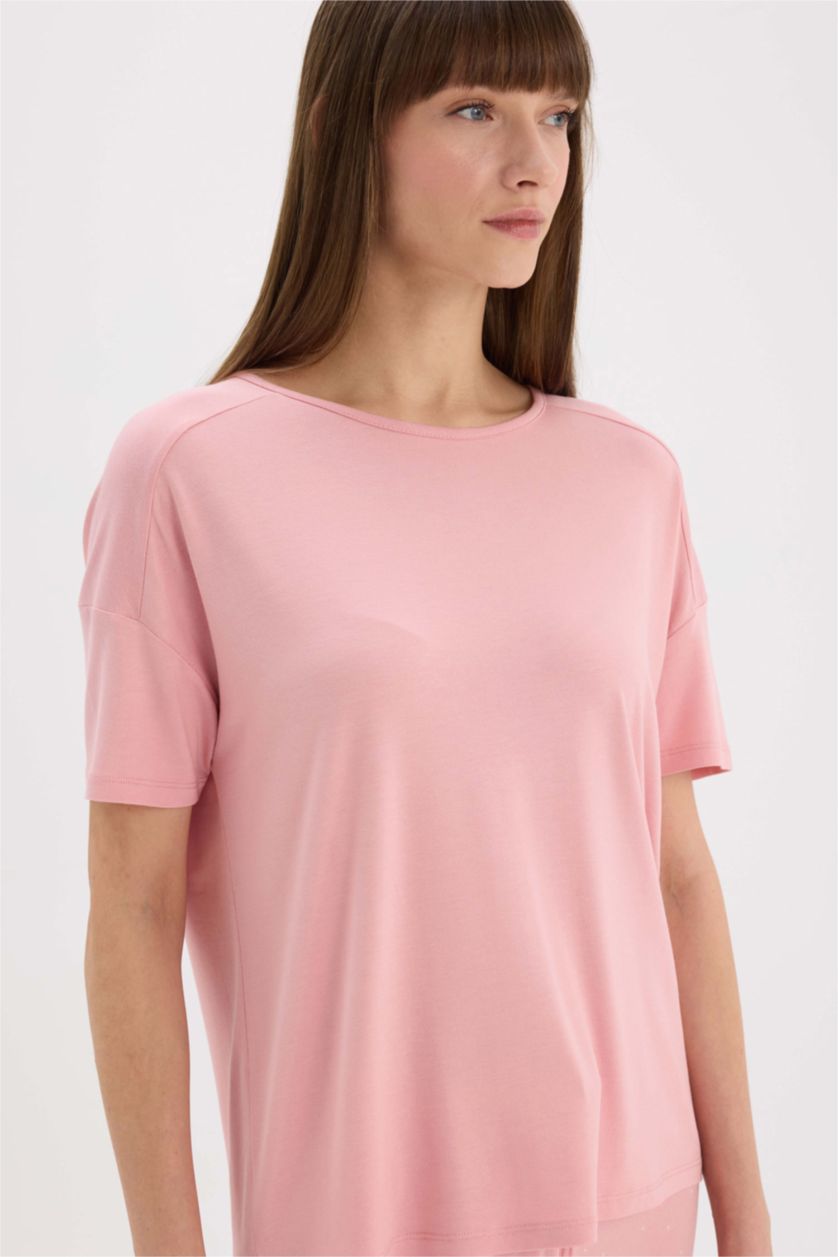 FEMME Bordeaux Ensemble Pyjama Top à manches courtes et pantalon large de Fall in Love