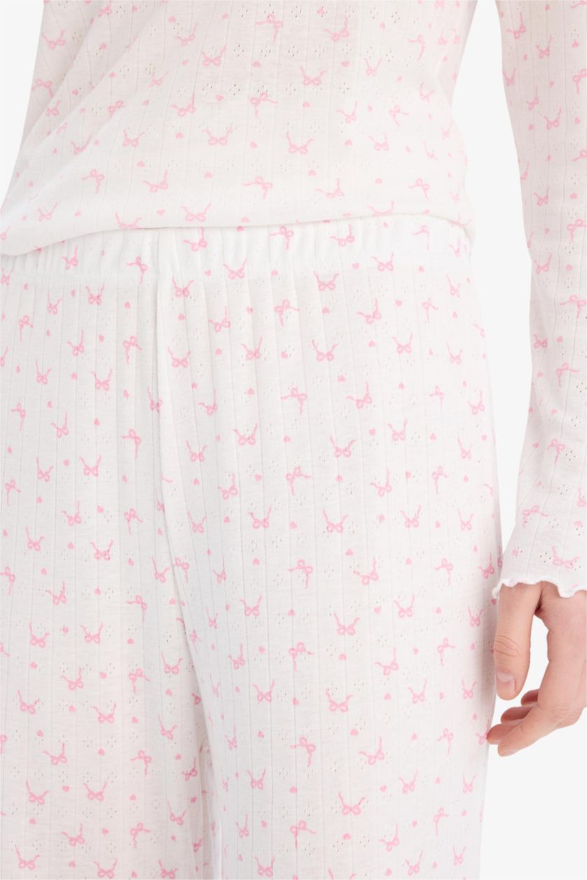 FEMME Écru Ensemble pyjama avec Top à manches longues et pantalon de Fall in Love