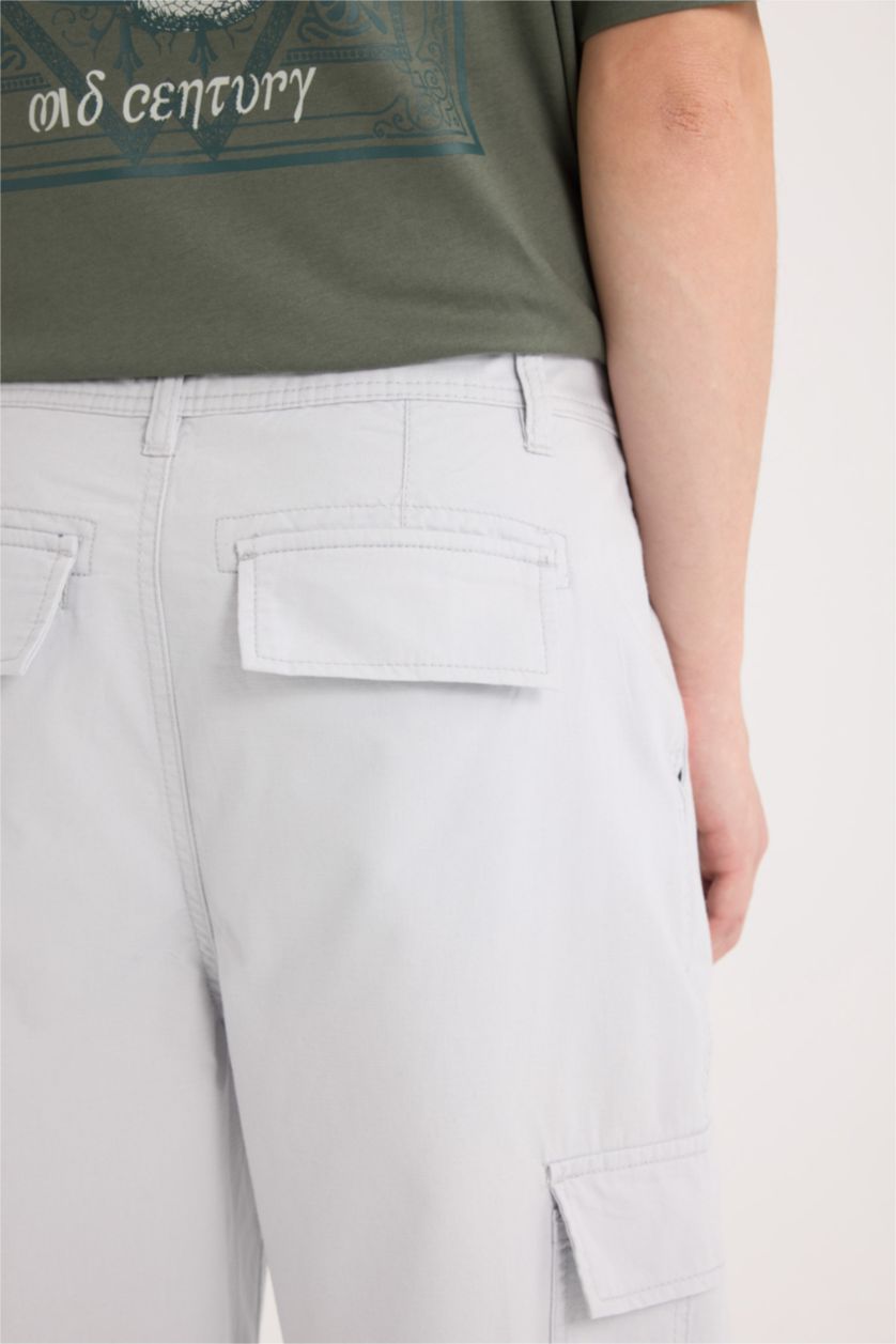 Ерлер Ашық сұр кең аяқ тоқыма тұрақты етек Шалбар