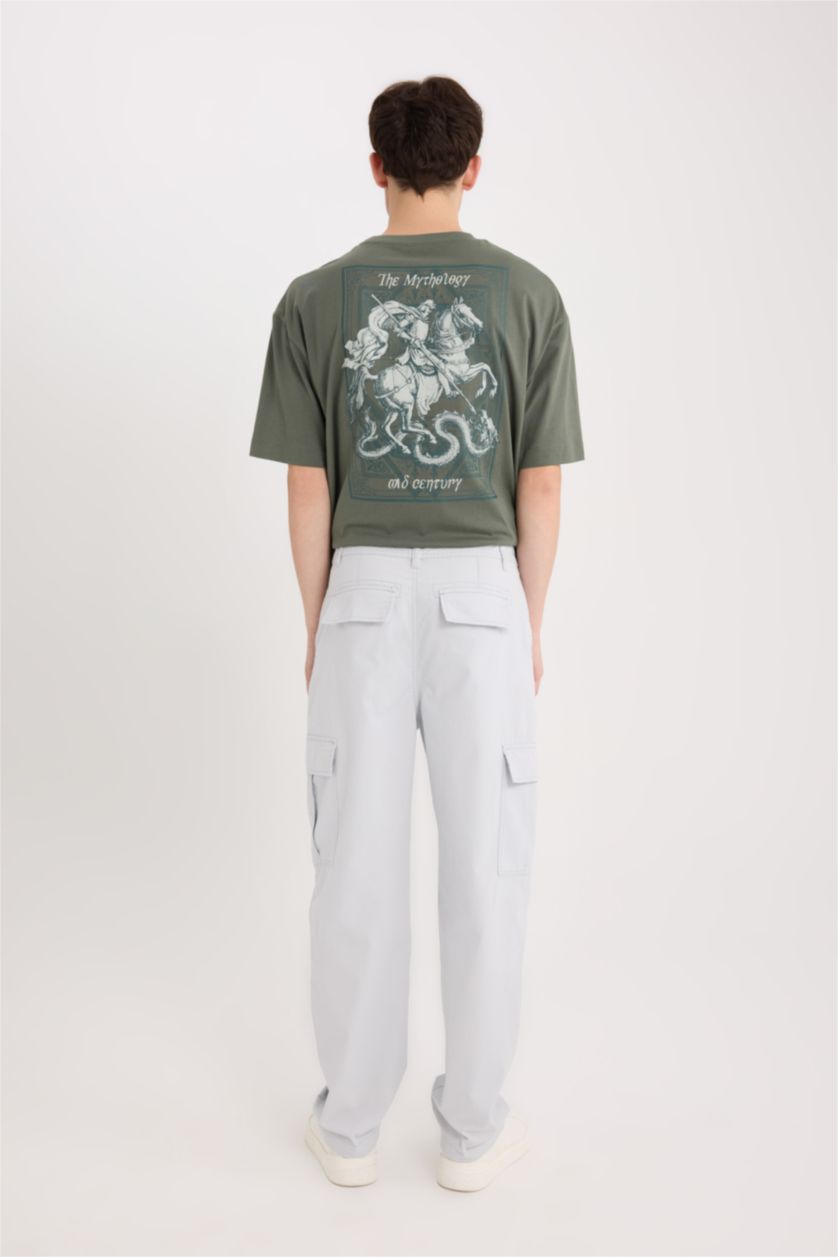 Ерлер Ашық сұр кең аяқ тоқыма тұрақты етек Шалбар