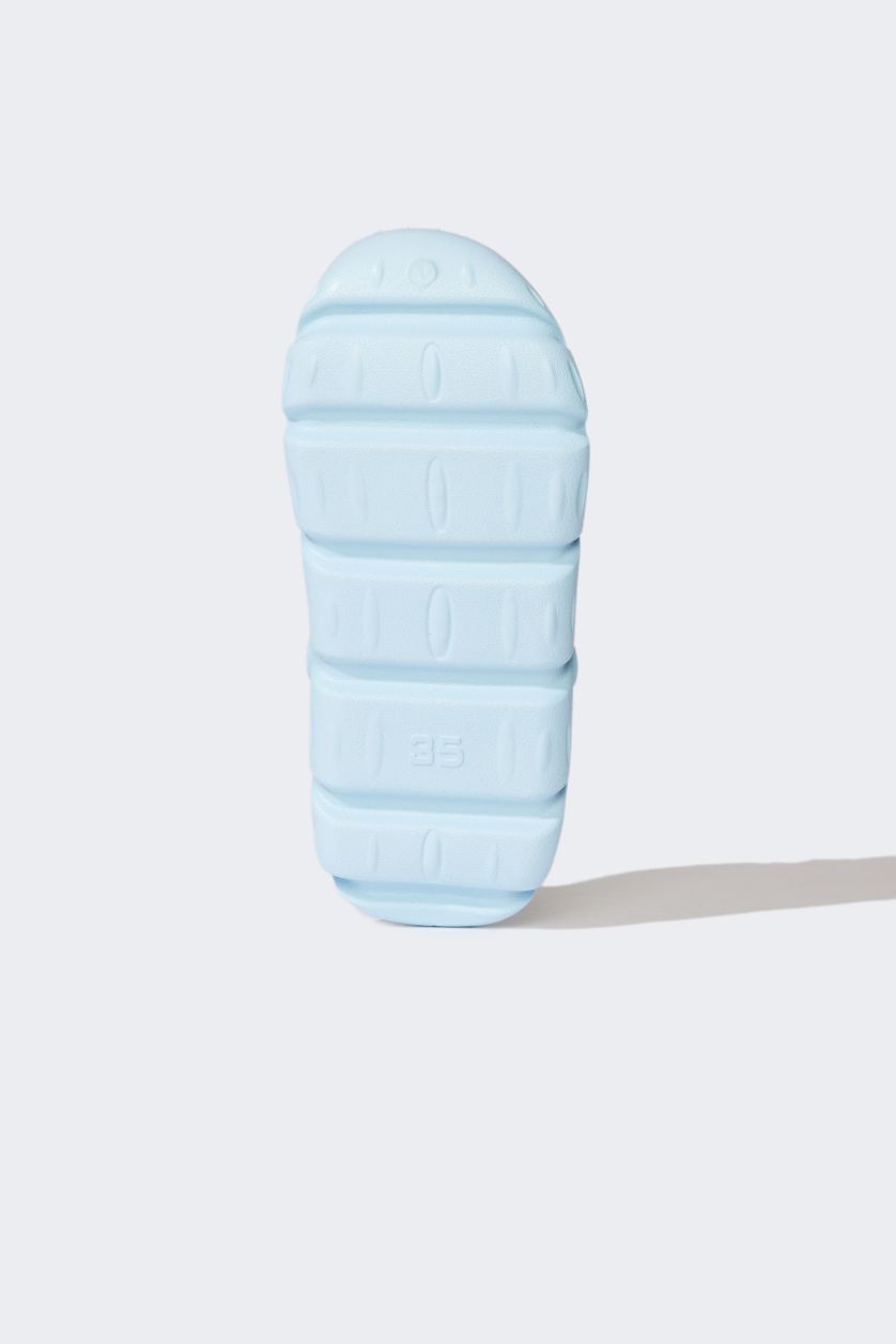 Erkek Çocuk - Genç Erkek Açık Mavi Melanj Düz Taban Eva Sandalet Erkek Çocuk