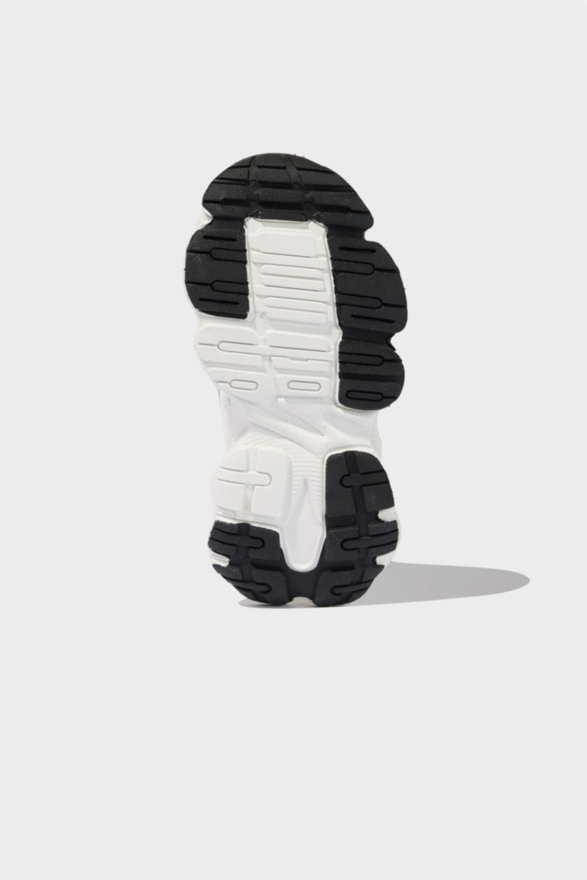 Erkek Çocuk - Genç Erkek Beyaz Düz Taban Cırt Cırtlı Spor Ayakkabı Erkek Çocuk