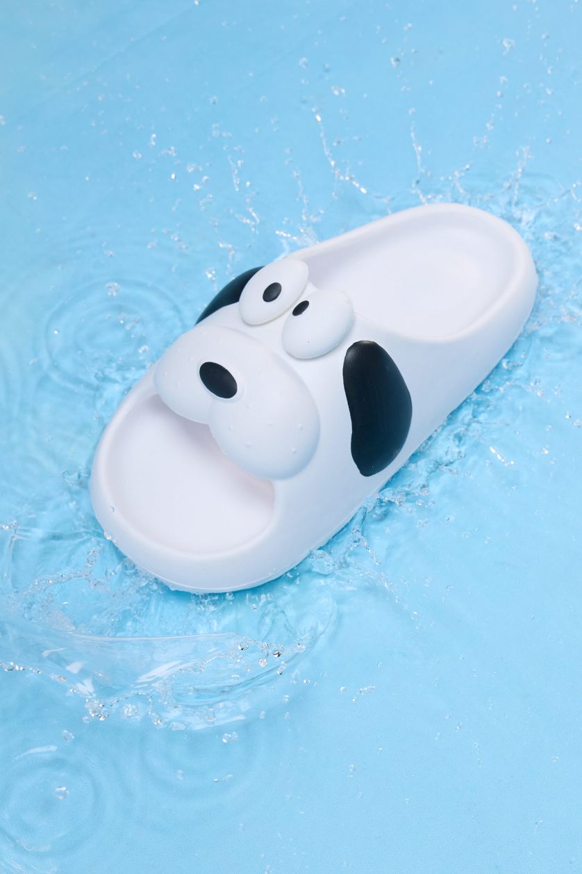 أولادي أبيض (000) شبشب اولادي إيفا بكعب مسطح أبيض