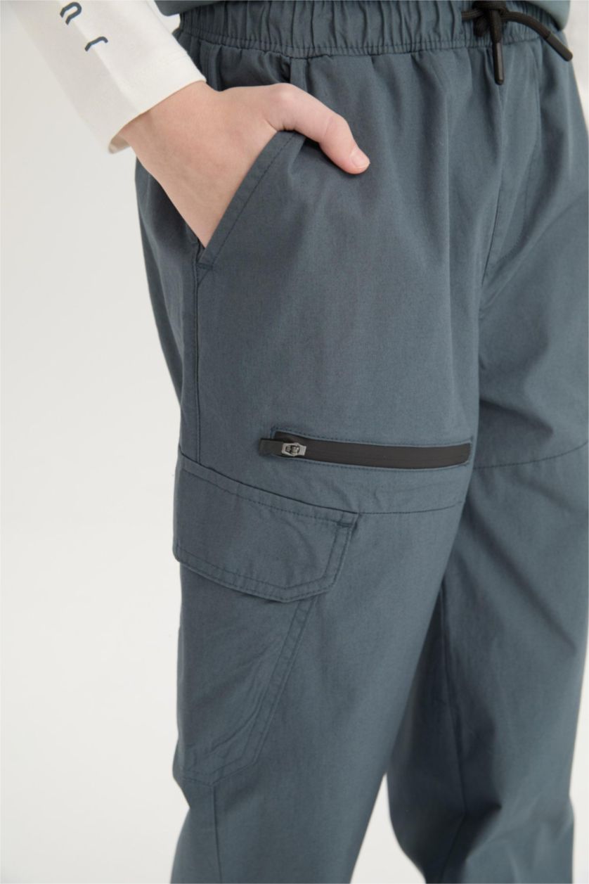 BOYS & TEENS Light Anthracite Boy Regular Fit Standard Leg Parachute Pants