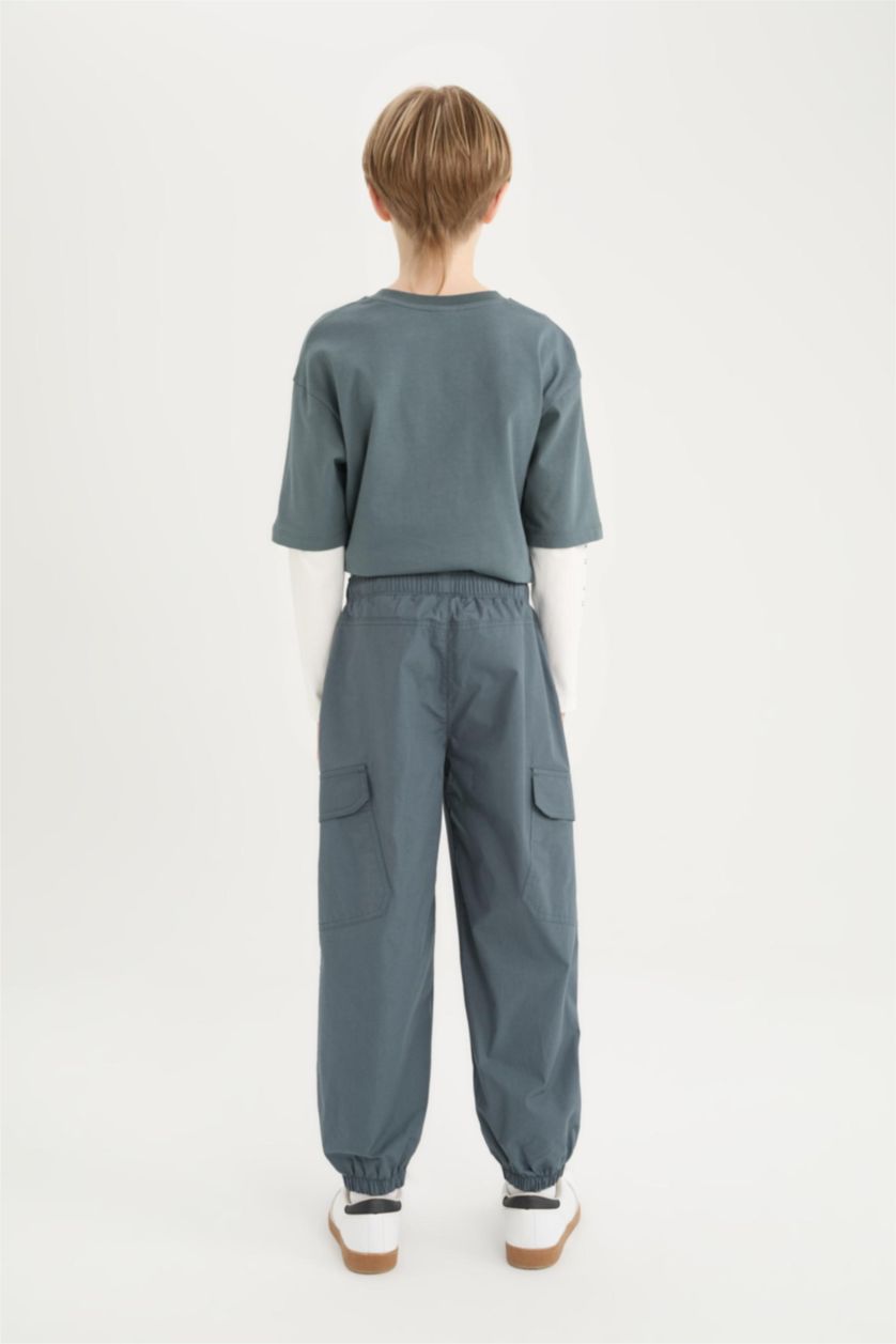 BOYS & TEENS Light Anthracite Boy Regular Fit Standard Leg Parachute Pants