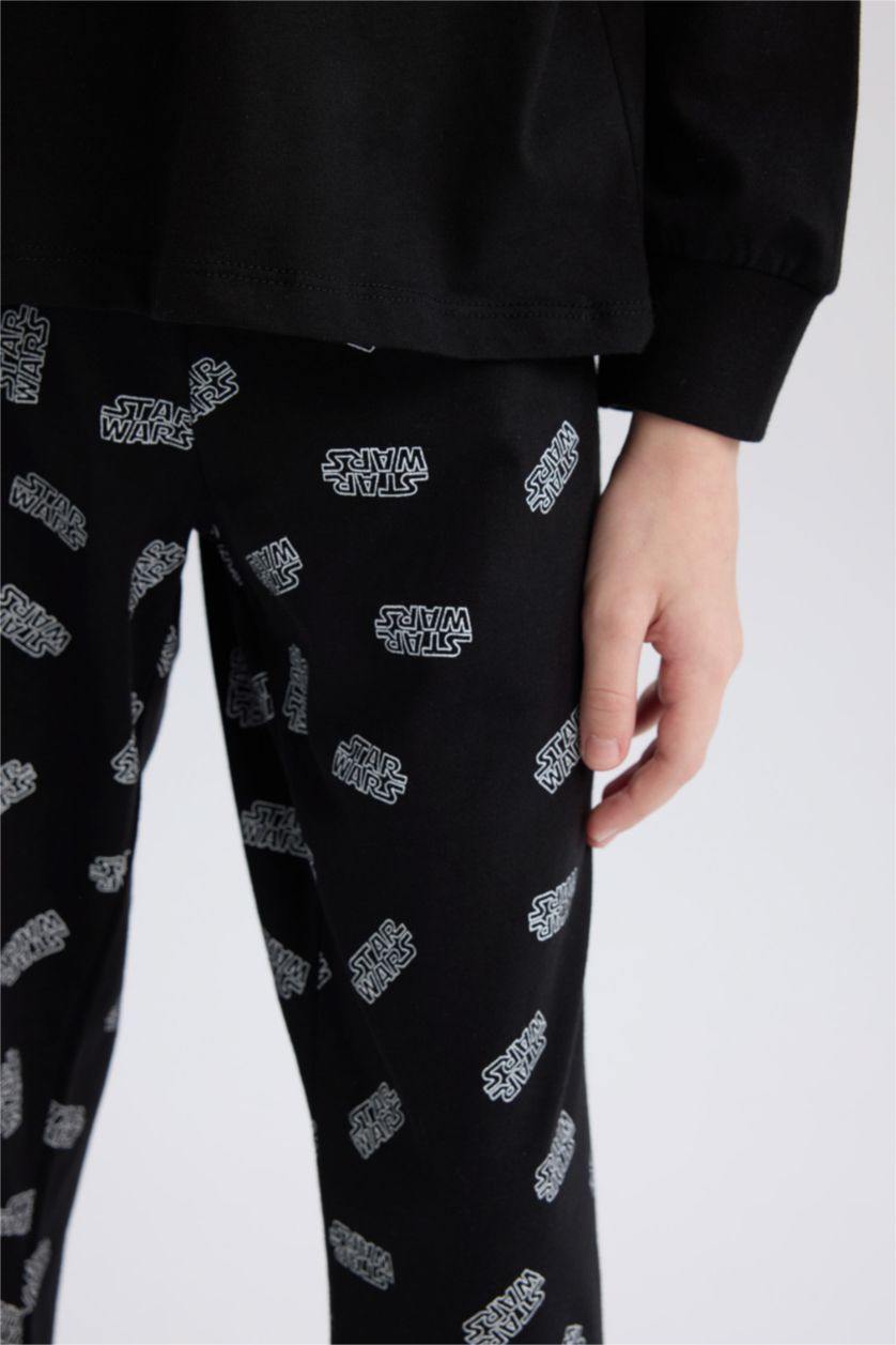 GARÇONS Noir Pyjama Star Wars pour garçon : T-shirt à manches longues et pantalon