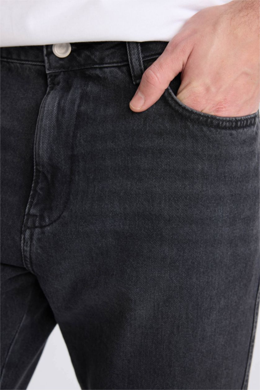 Erkek Siyah 90's Slım Fıt Pantolon