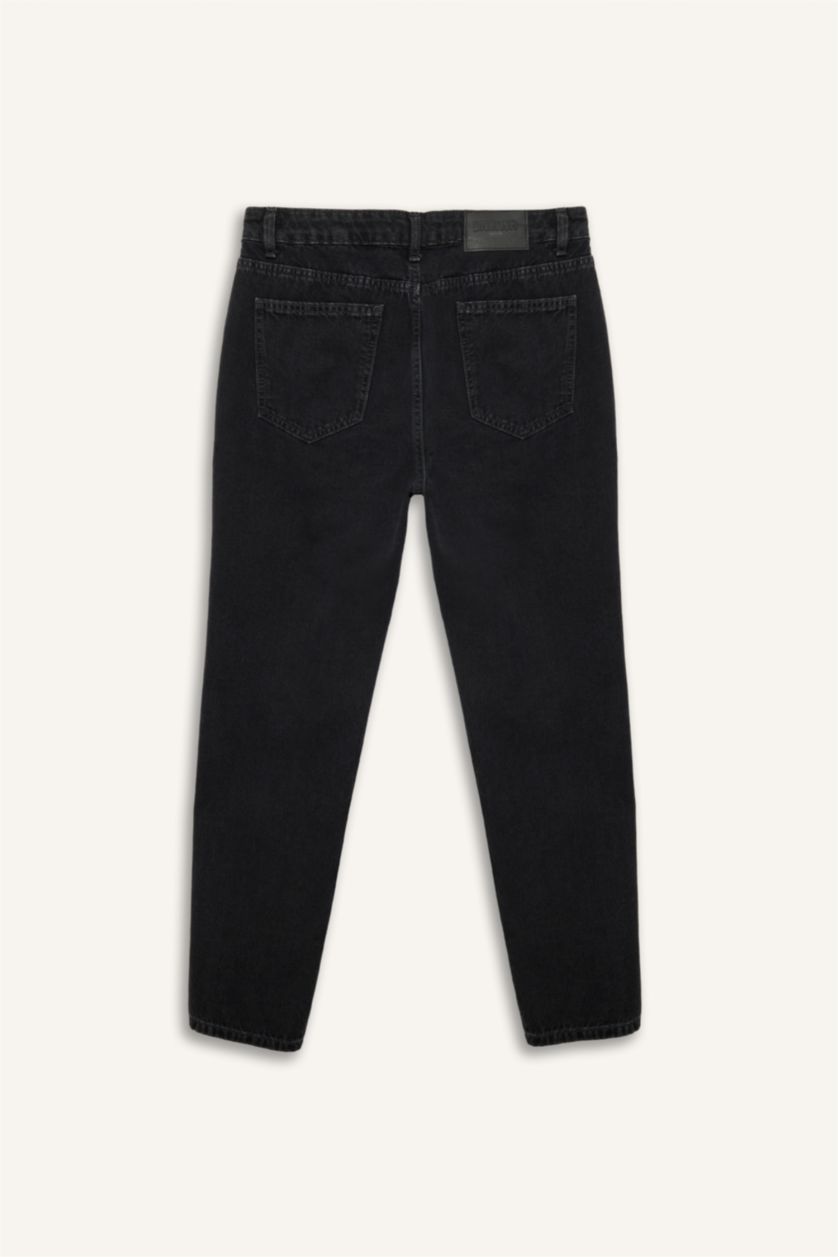 Man Black 90’S Slim Fit Super Skinny Hem Denim Trousers
