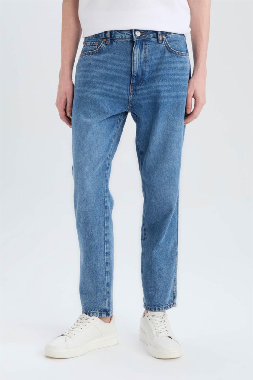 رجال أزرق 90's Slim Fit Skinny Leg Jeans