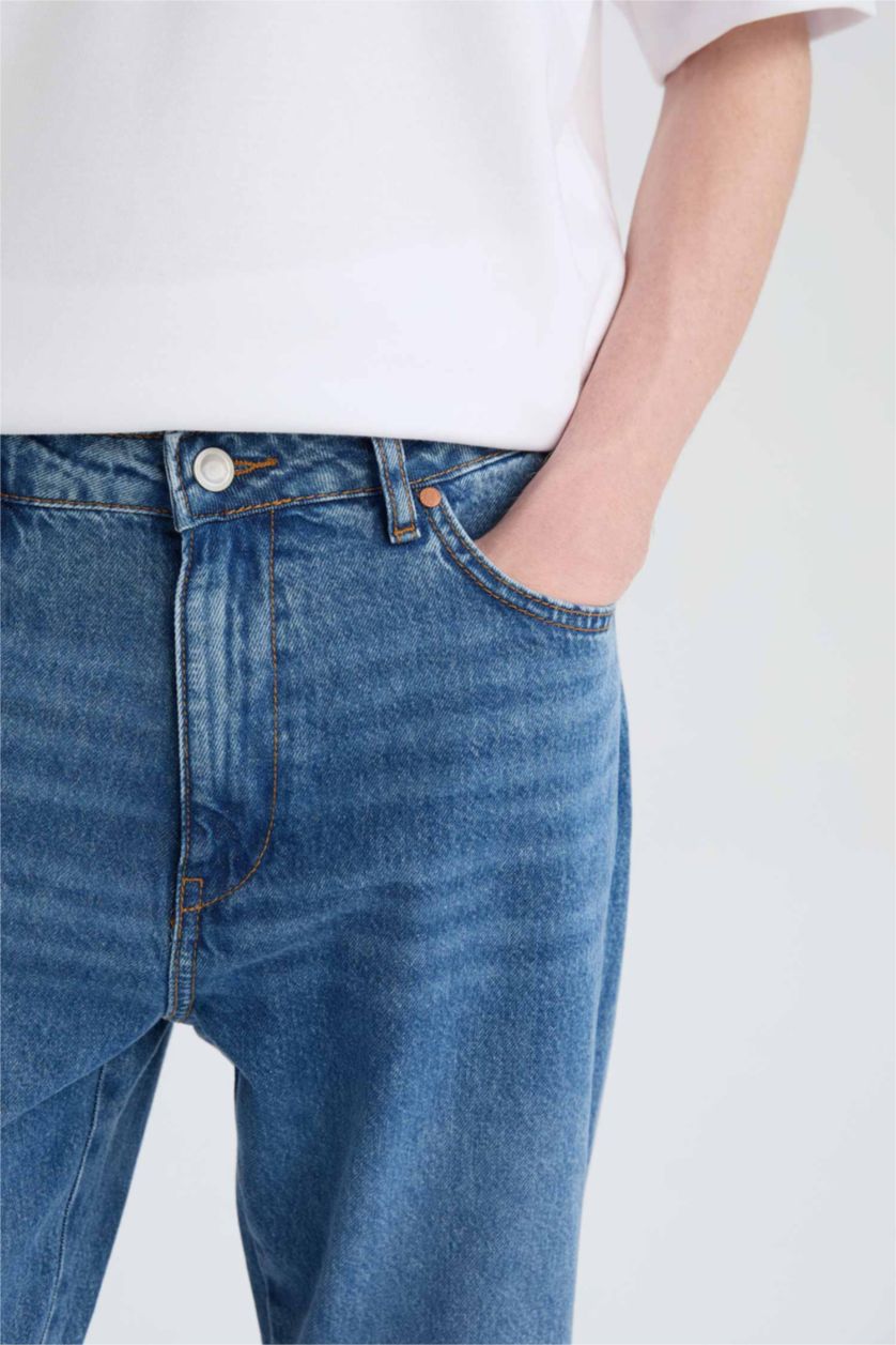 رجال أزرق 90's Slim Fit Skinny Leg Jeans