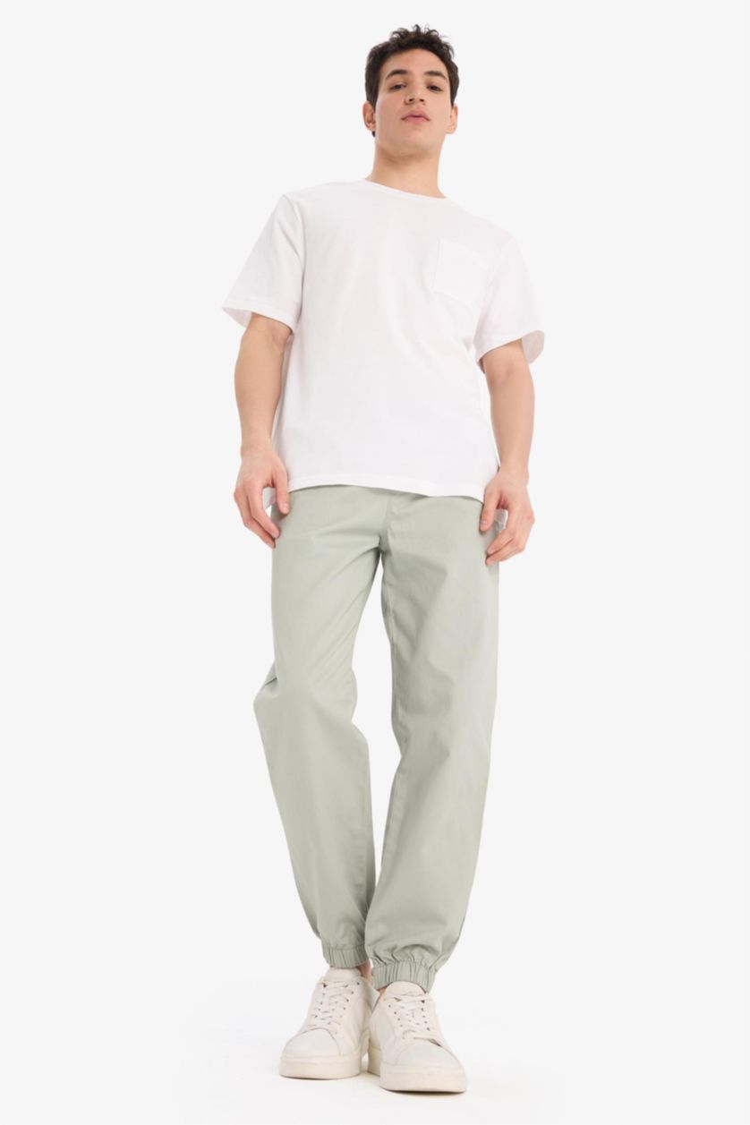 Man Mint Jogger Slim Fit Gabardine Trousers