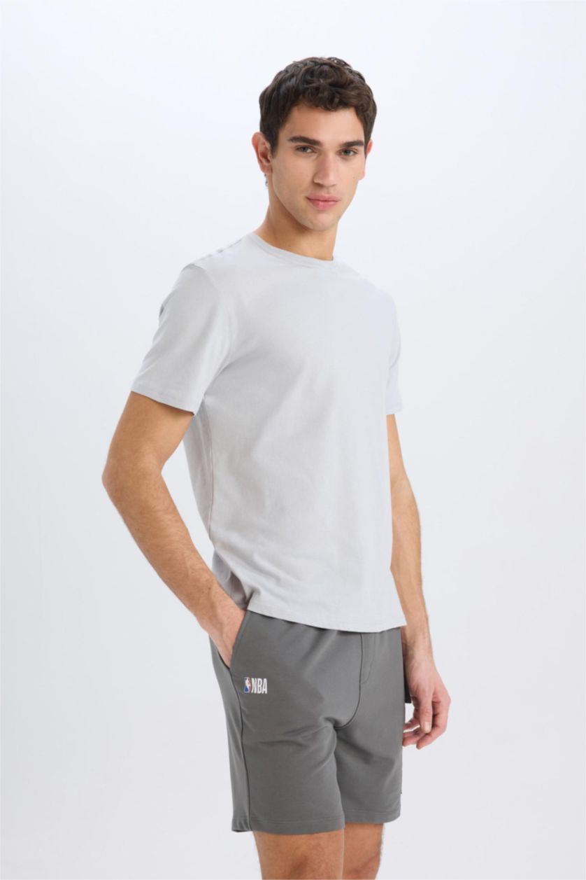 Erkek Koyu Gri NBA Brooklyn Nets Standart Fit Kısa Paça Şort