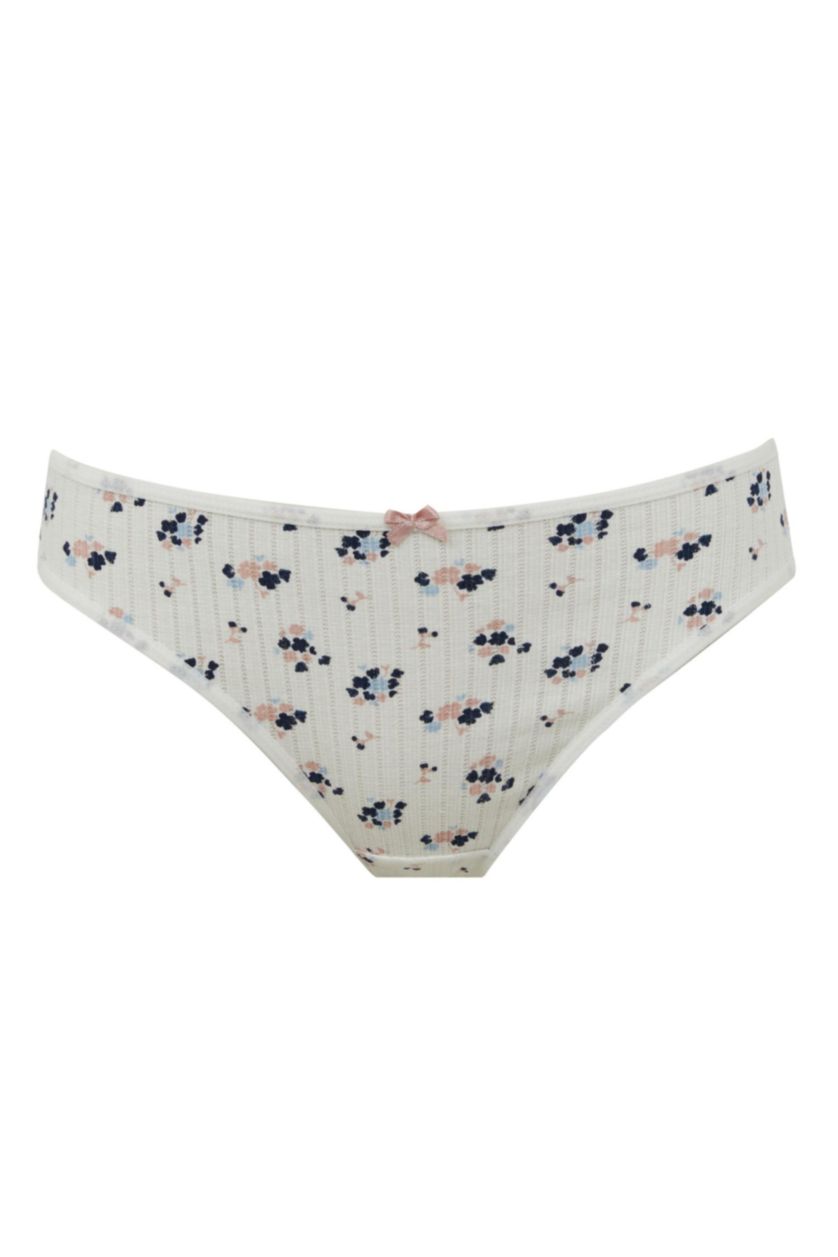 Kadın Gülkurusu Desenli 3'lü Paketli Slip Külot
