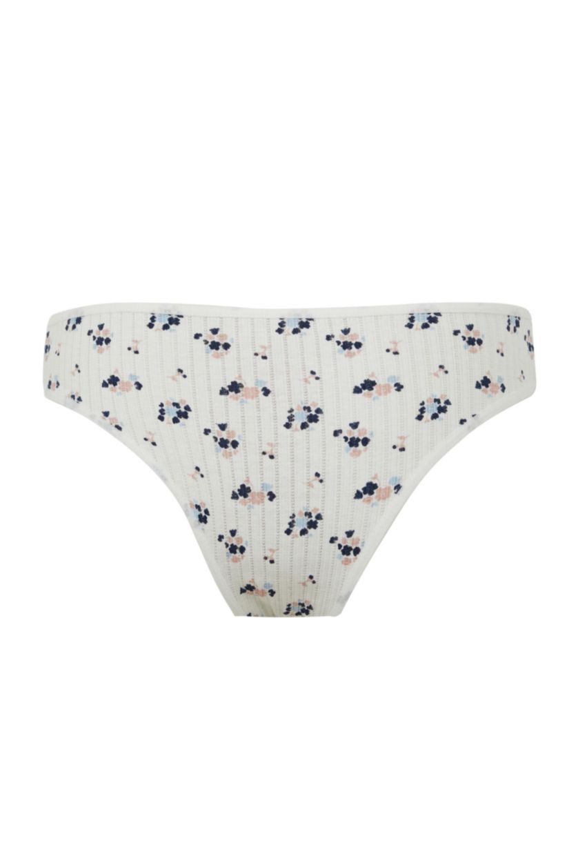 Kadın Gülkurusu Desenli 3'lü Paketli Slip Külot