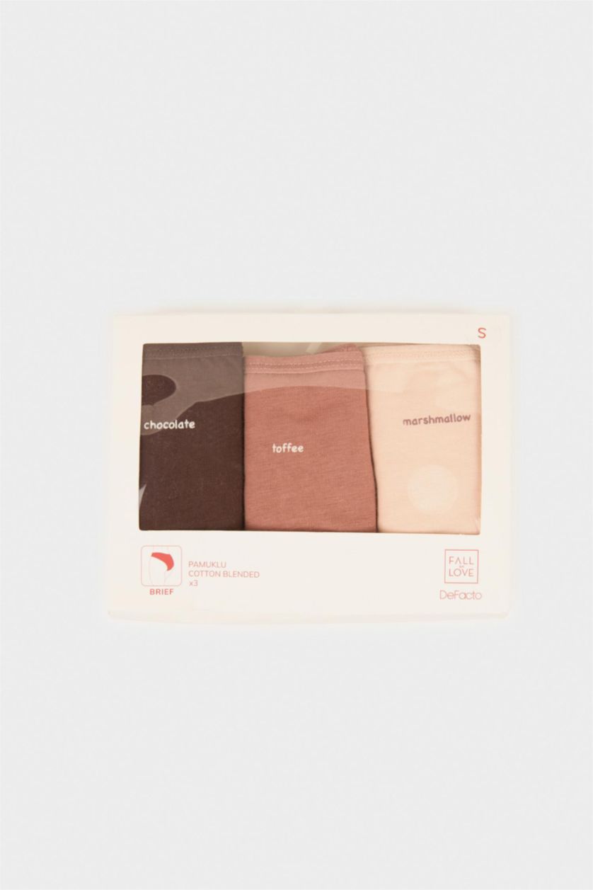 Kadın Kahve 3’lü Brief Külot
