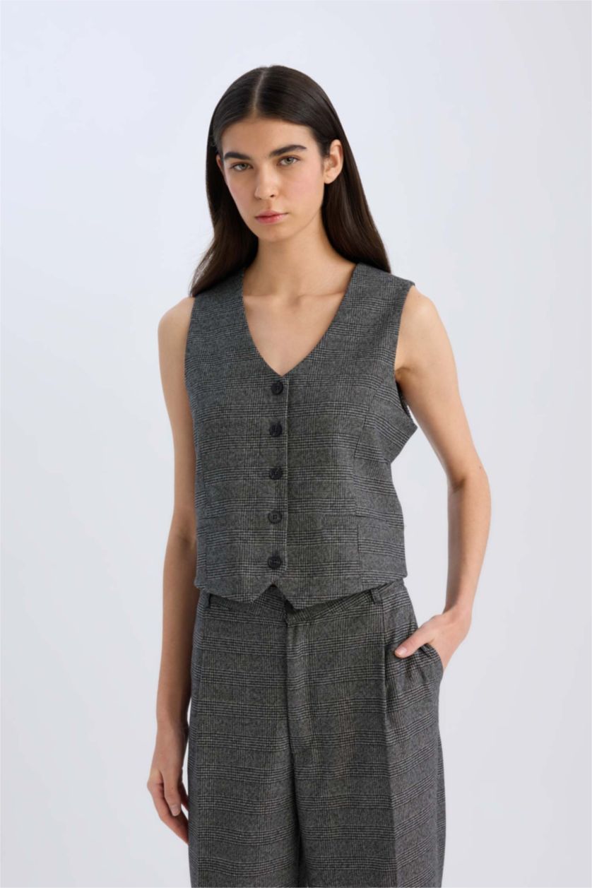 WOMAN Anthracite V-Neck