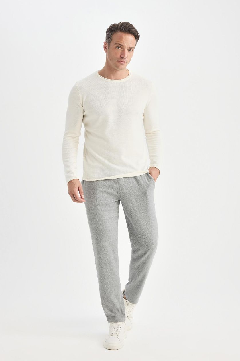 HOMME Gris Pantalon de Jogging droit avec Poches
