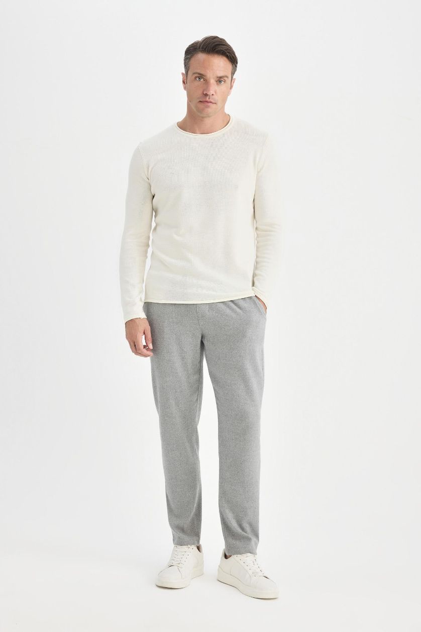 HOMME Gris Pantalon de Jogging droit avec Poches