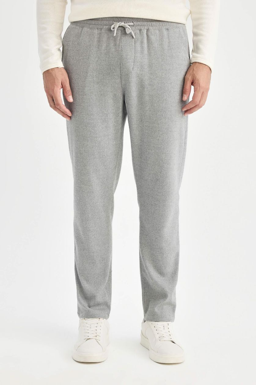 HOMME Gris Pantalon de Jogging droit avec Poches