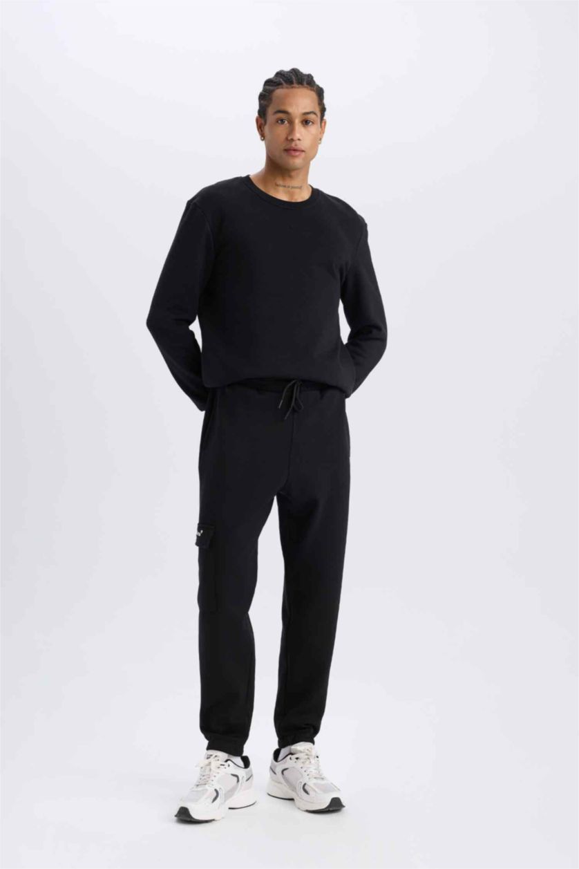 MAN Black DeFactoFit NBA Brooklyn Nets Standard Fit Scuba Fabric Sports Joggers