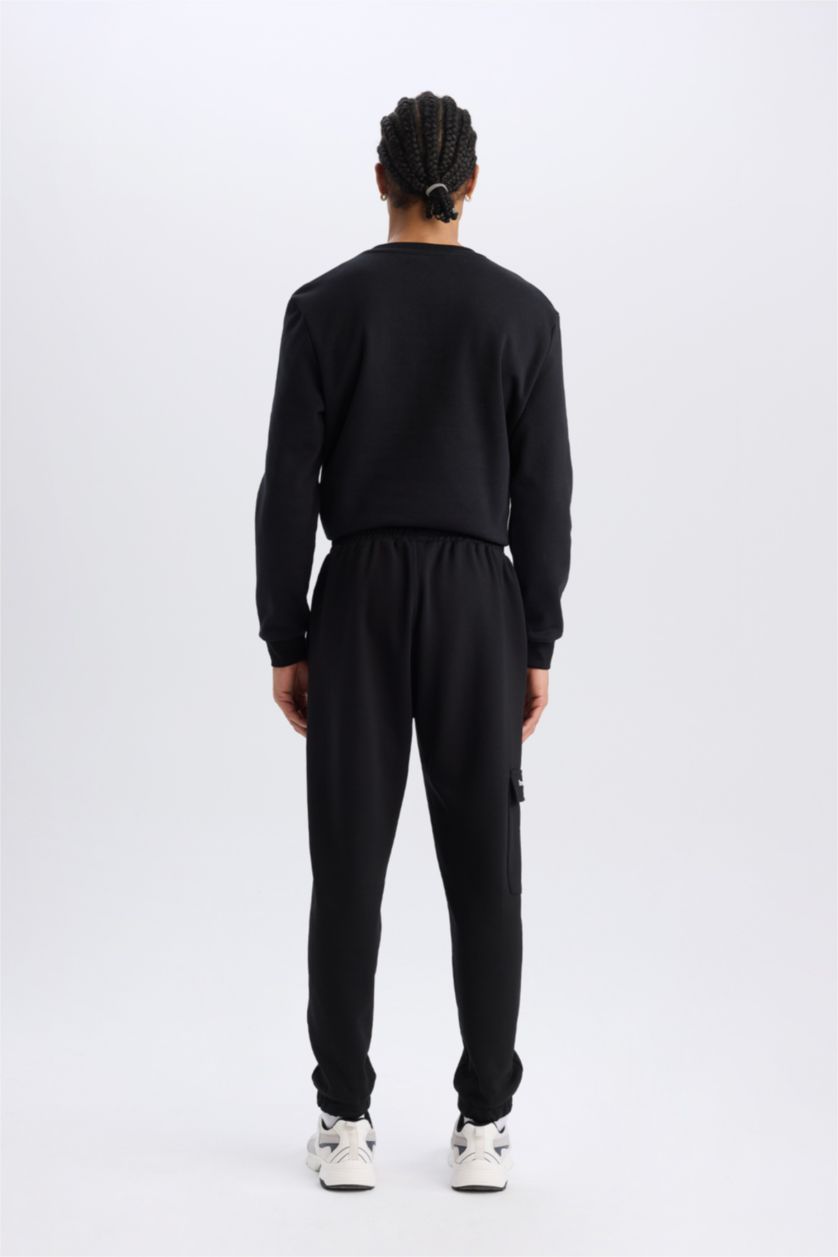 MAN Black DeFactoFit NBA Brooklyn Nets Standard Fit Scuba Fabric Sports Joggers