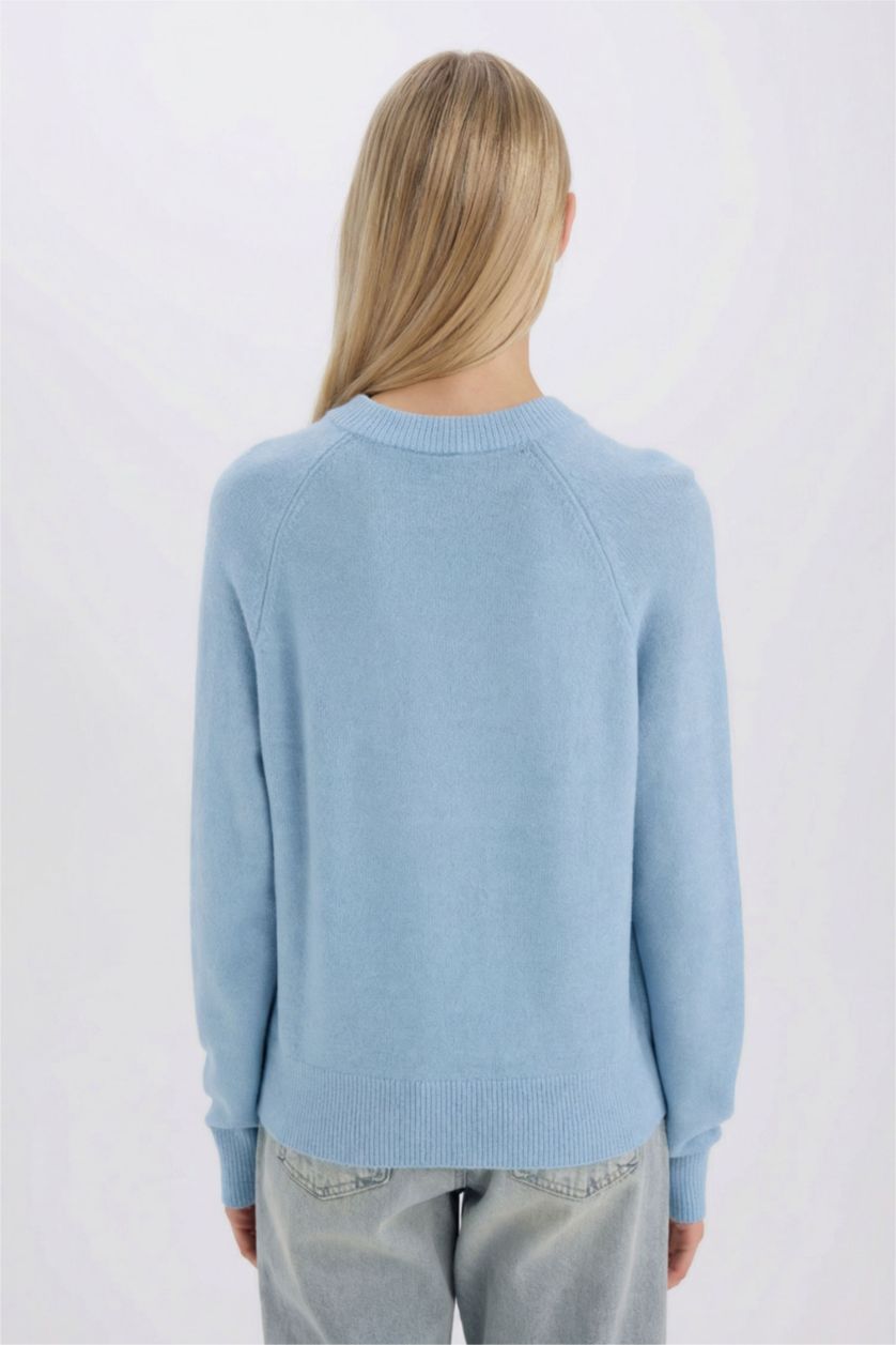 WOMAN Light Blue Regular Fit Pullover