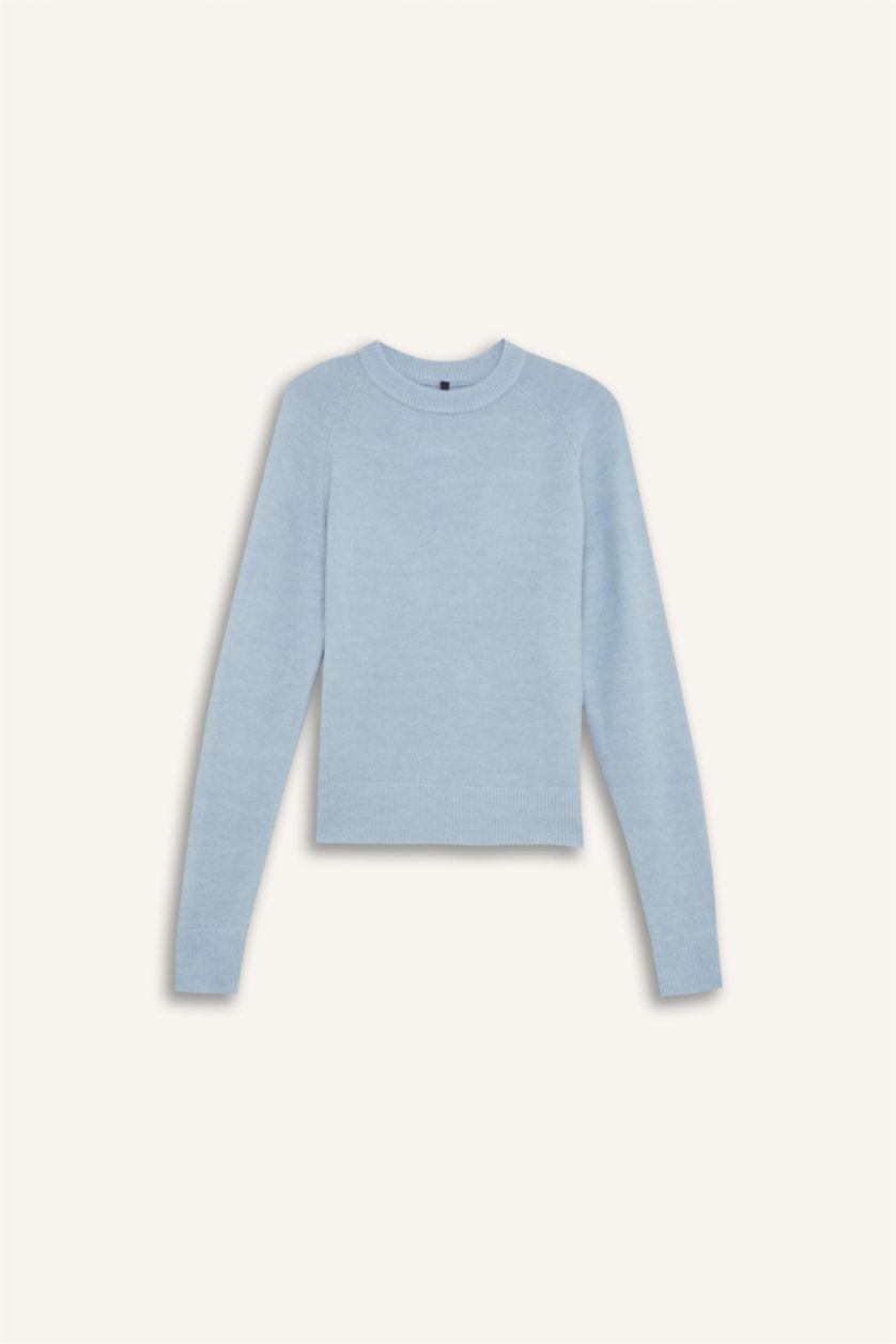WOMAN Light Blue Regular Fit Pullover