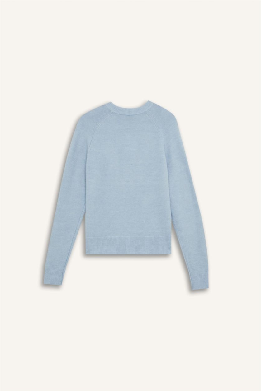 WOMAN Light Blue Regular Fit Pullover