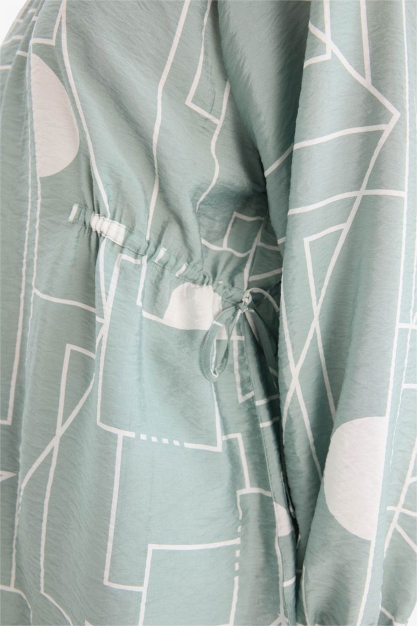 FEMME Bleu Blouse à manches longues Coupe régulière