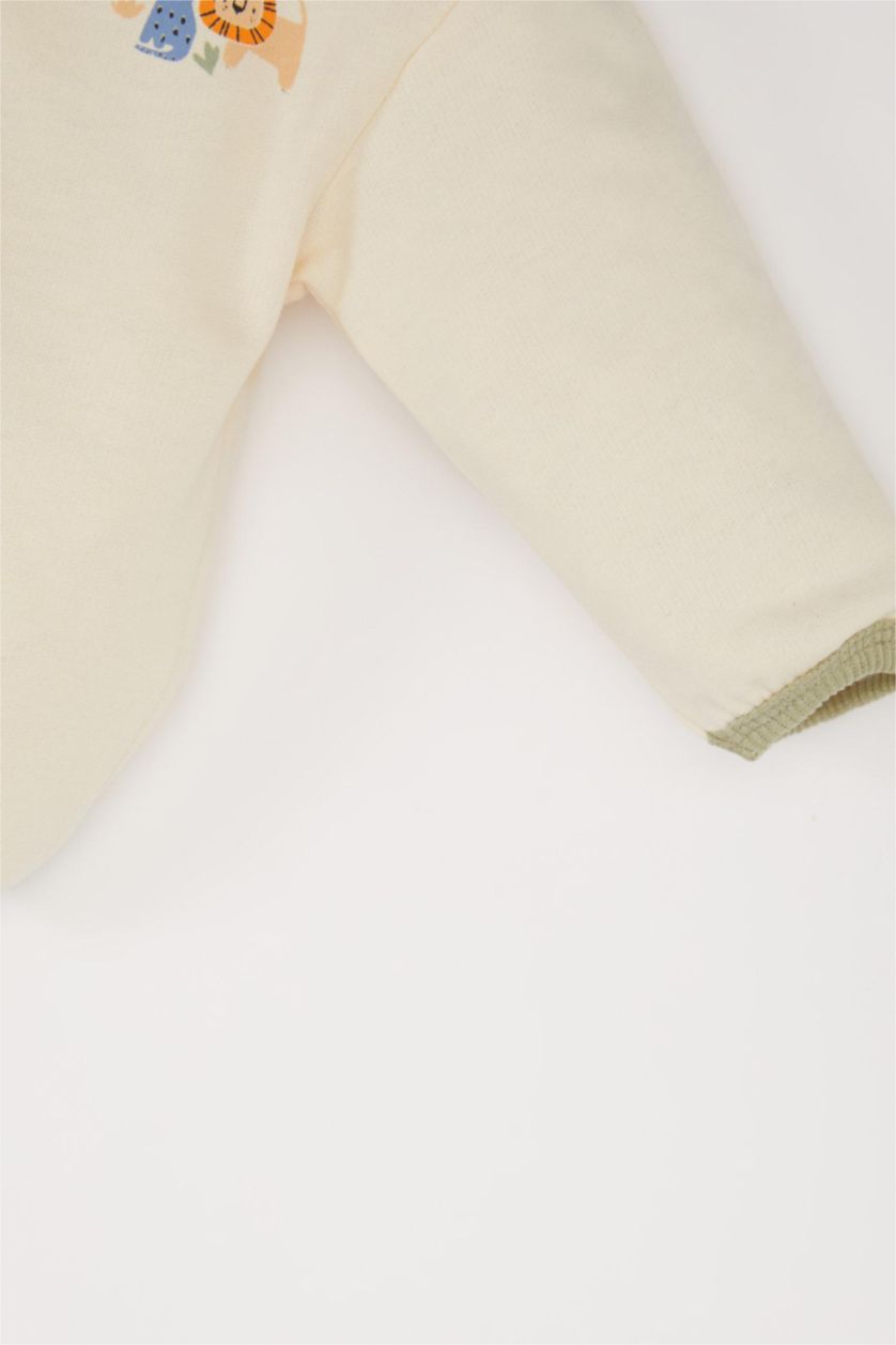 BÉBÉ GARÇON Beige Ensemble de sweatshirt et Jogging imprimés safari pour bébé garçon