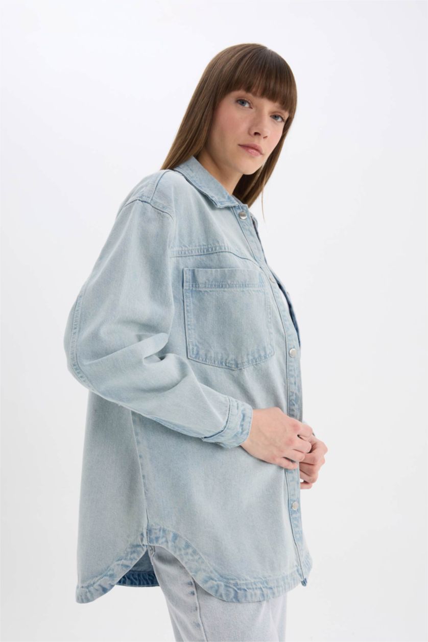 Қыздар Және Жасөспірімдер Ашық Көк Куртка