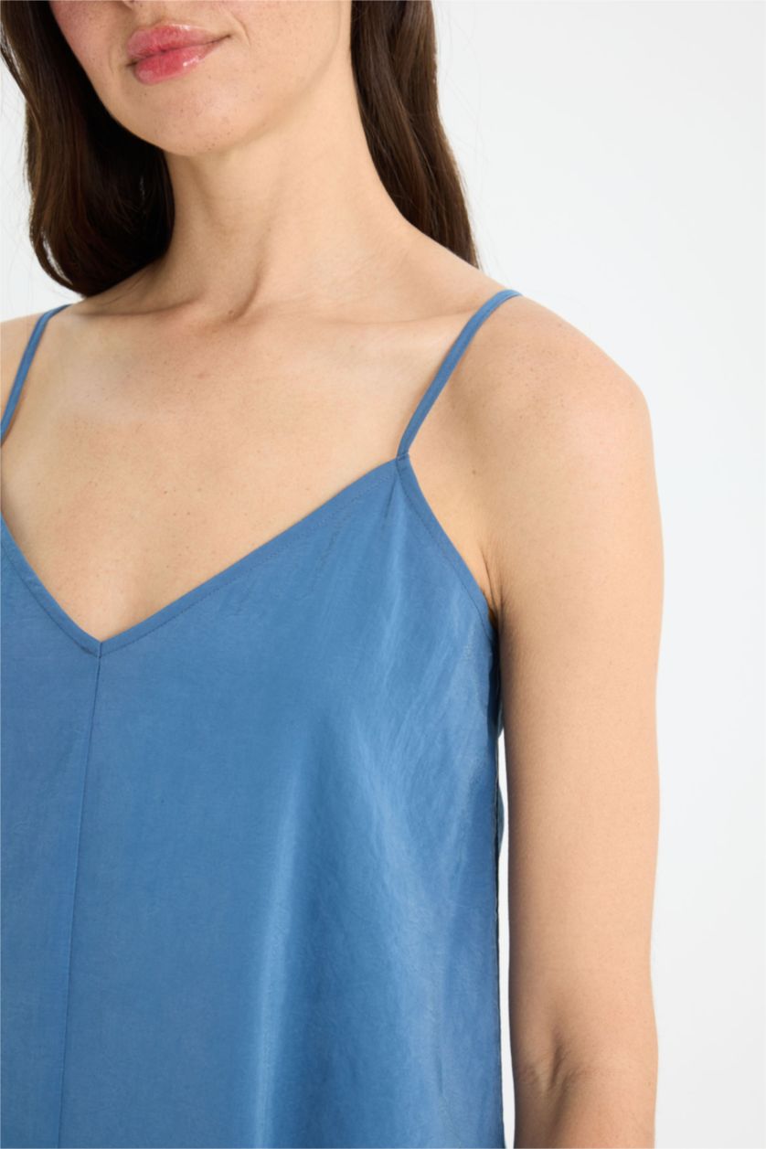 Kadın Mavi Modal Maxi Elbise