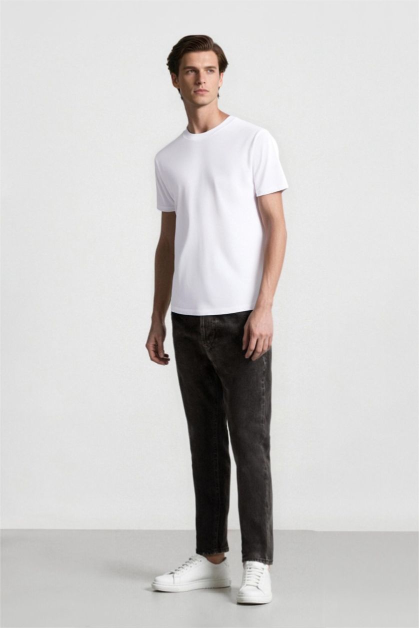 MAN Anthracite Slim Cropped Fit Normal Waist Jeans