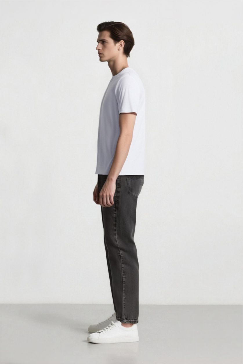 MAN Anthracite Slim Cropped Fit Normal Waist Jeans