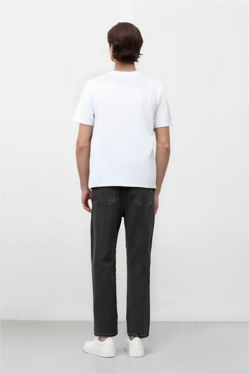 MAN Anthracite Slim Cropped Fit Normal Waist Jeans