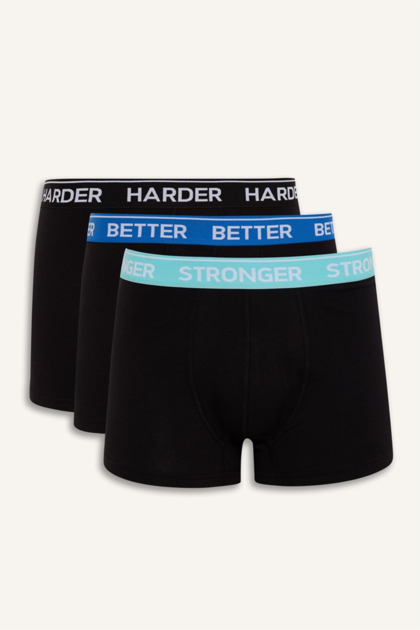 MAN Black Regular Fit 3 Piece Boxers