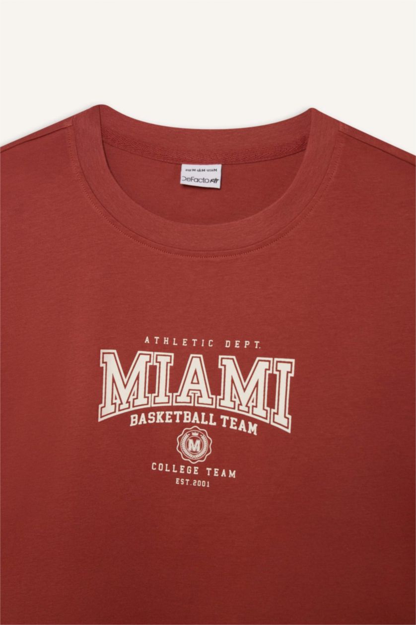 Woman Light Bordeaux Oversize Fit Short Sleeve T-Shirt