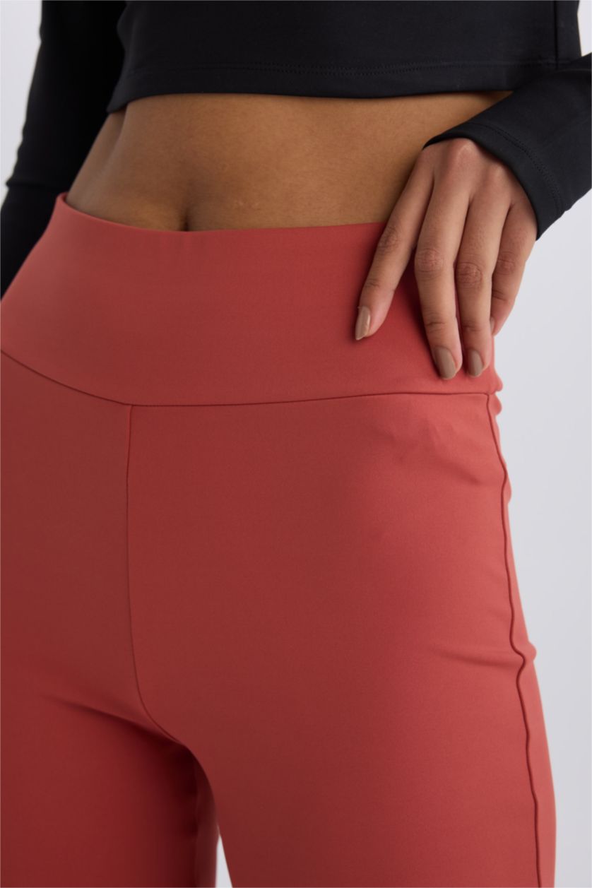 Woman Light Bordeaux DeFactoFit Flare Fit Standard Length Trousers