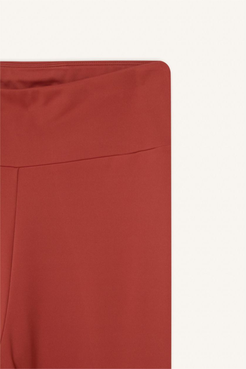 Woman Light Bordeaux DeFactoFit Flare Fit Standard Length Trousers