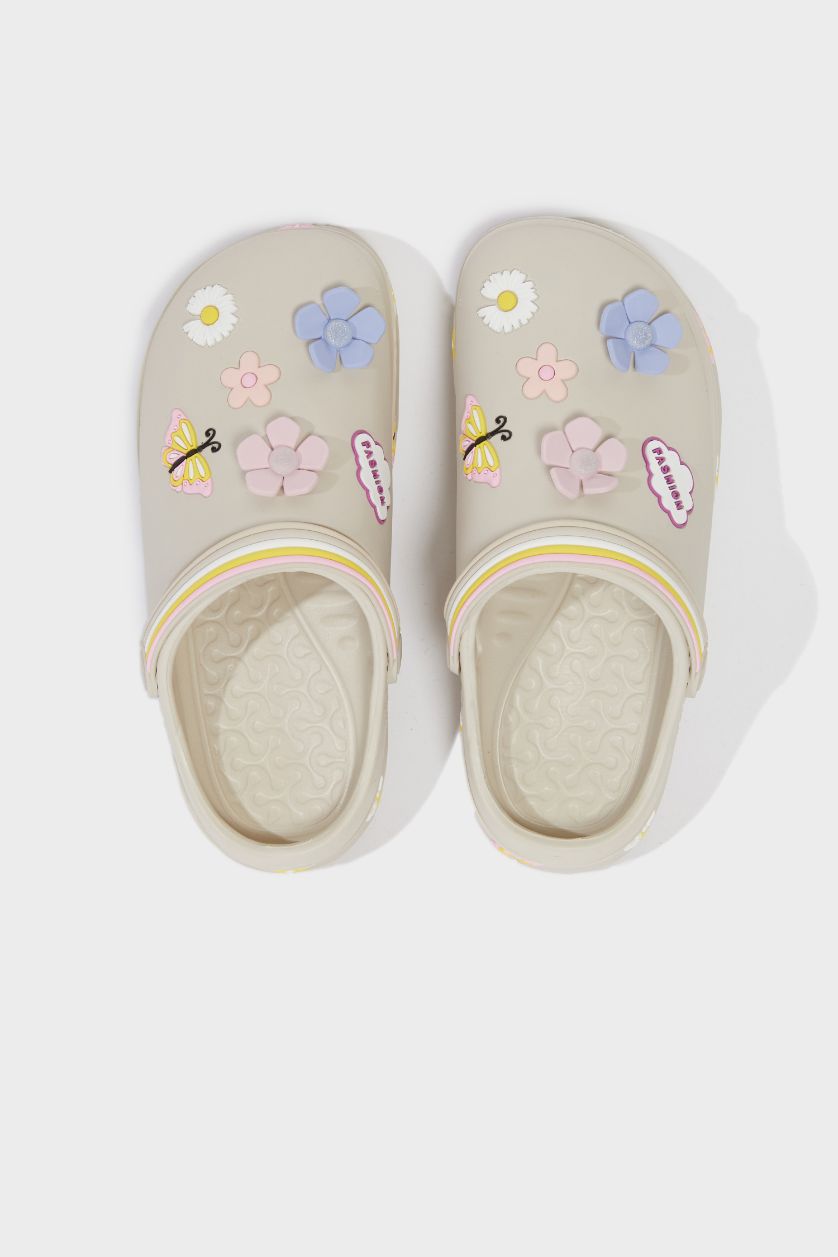 GIRLS & TEENS Beige Girl Flat Sole Eva Sandals