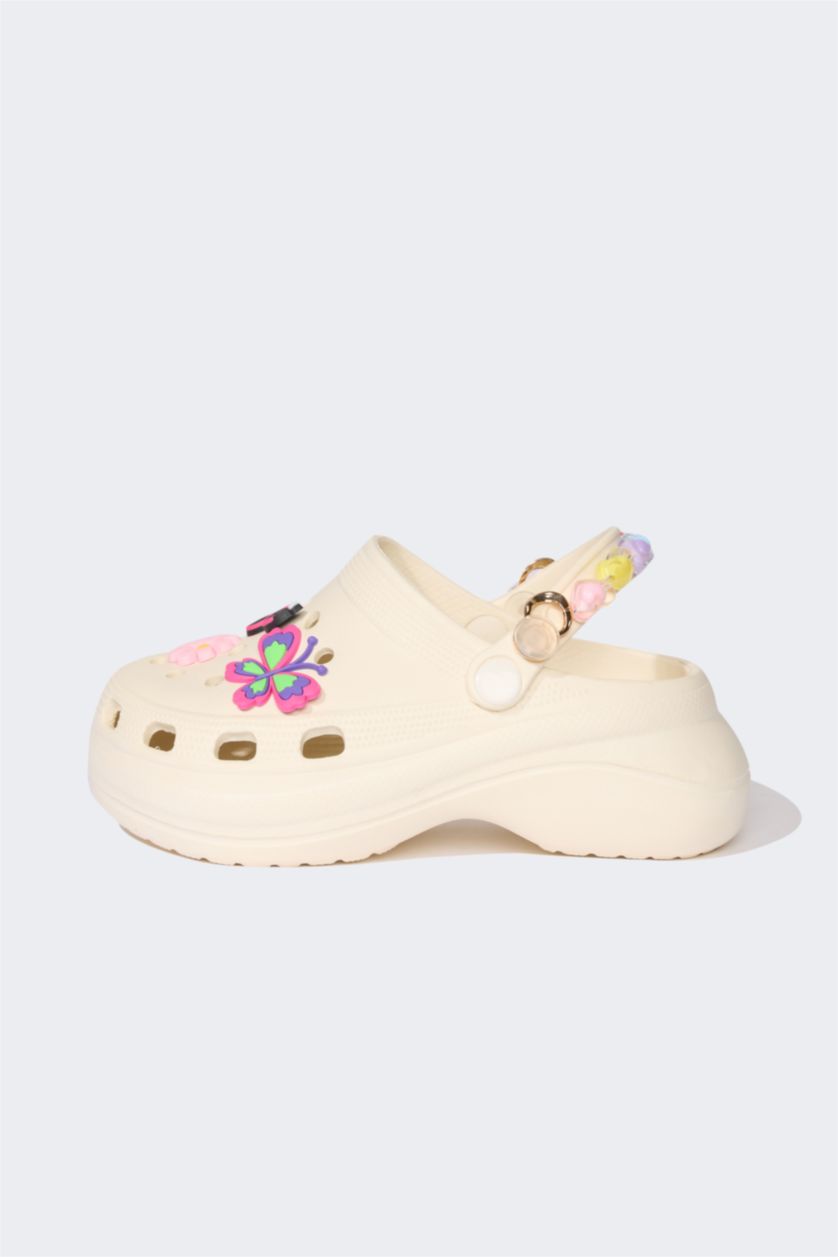 GIRLS & TEENS White Girl Flat Sole Eva Sandals