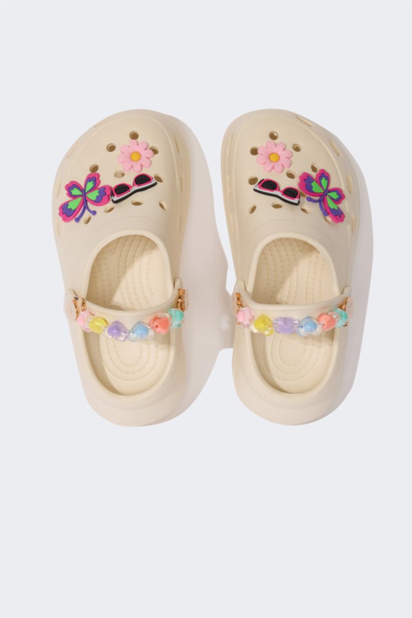 GIRLS & TEENS White Girl Flat Sole Eva Sandals