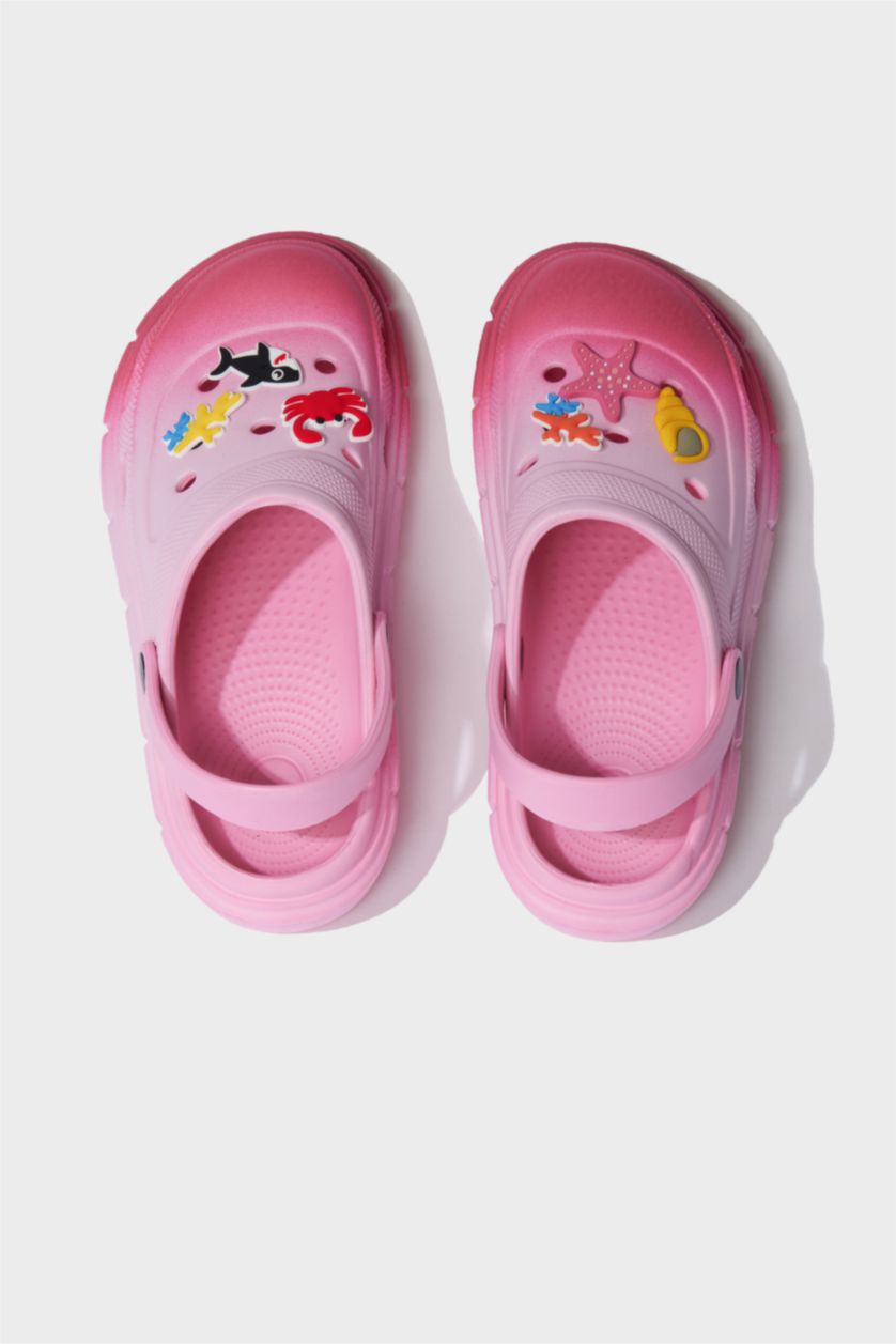 GIRLS & TEENS Neon Pink Girl Thick Sole Eva Sandals