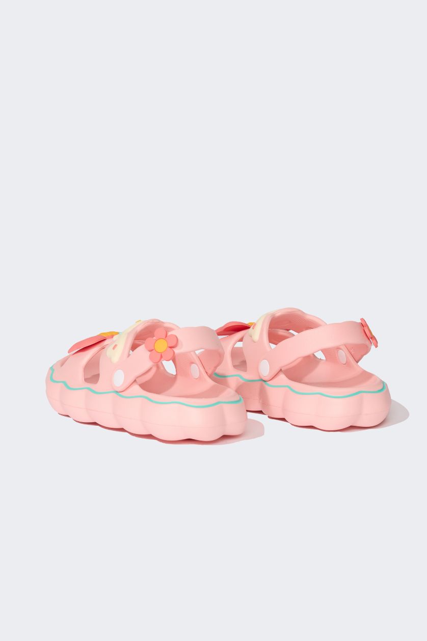 بنات زهري صندل بكعب سميك