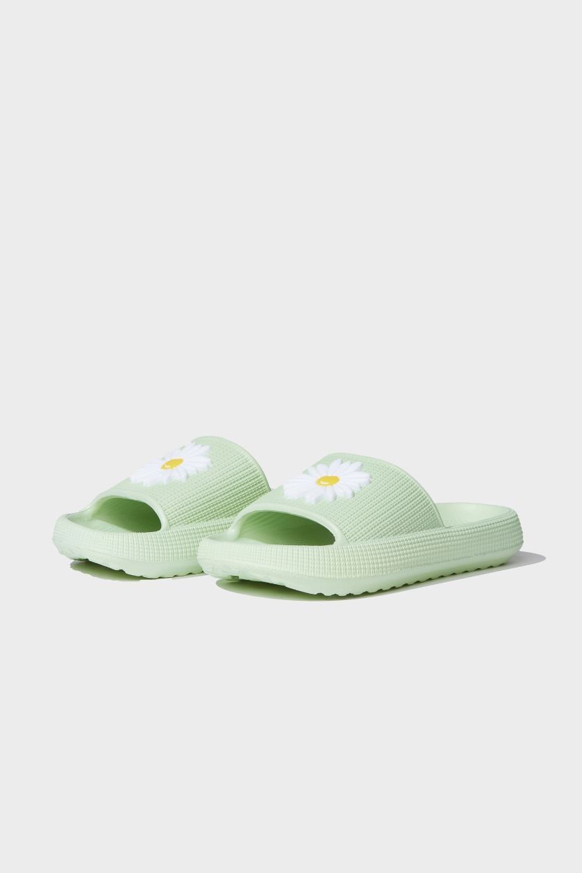 GIRLS & TEENS Light Green Girl Flat Sole Eva Sandals