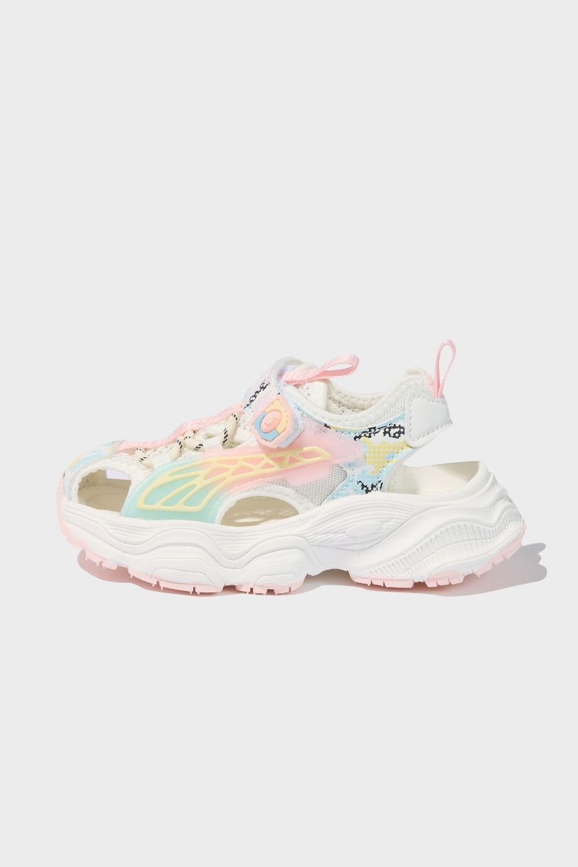 بنات زهري فاتح صندل بكعب مسطح