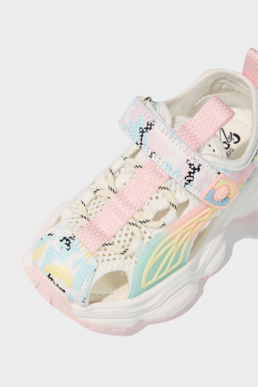 بنات زهري فاتح صندل بكعب مسطح