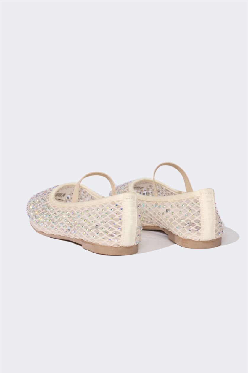 GIRLS & TEENS Beige Girl Ballerina Flat Shoes